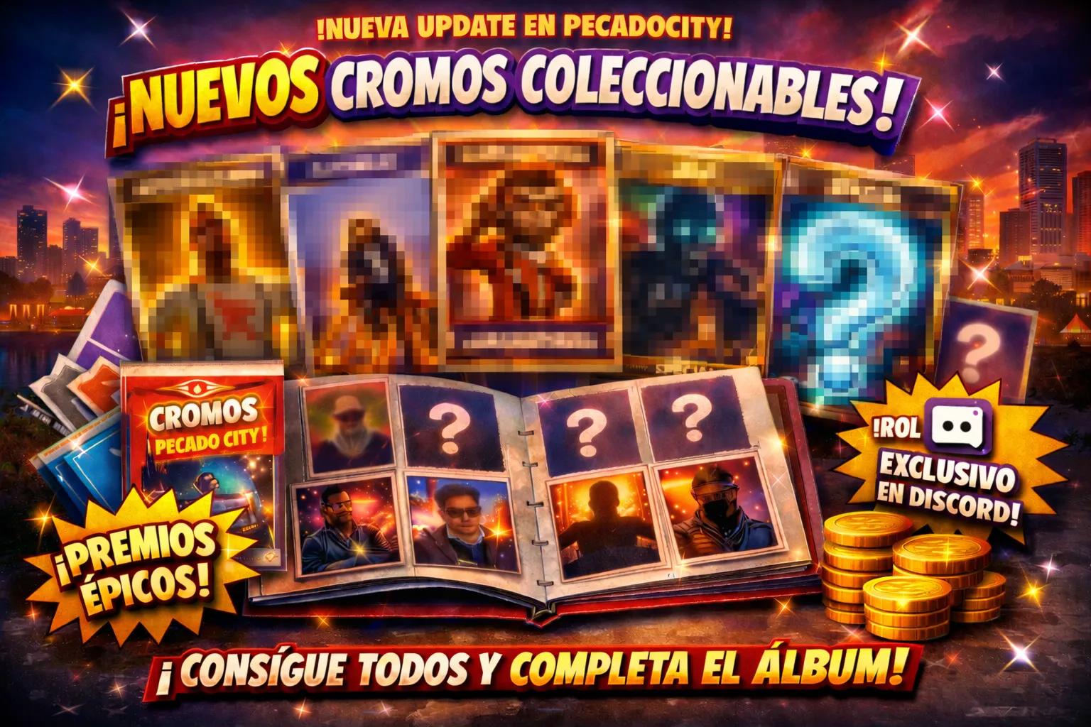 NUEVA MECÁNICA: Cromos - Pecado City